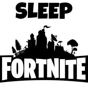 Fortnite 'Eat Sleep Fornite Repeat' Wall Art