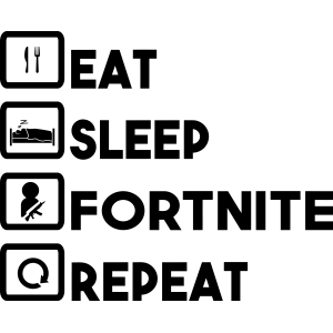 Fortnite 'Eat Sleep Fortnite Repeat' Sticker
