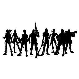 Fortnite Character Silhouette Sticker