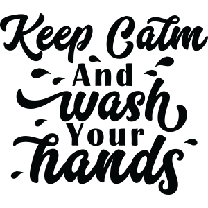 'Keep calm and wash your hands' Sticker