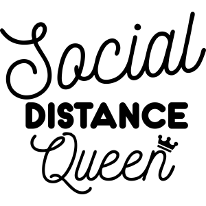 'Social Distance Queen' Sticker